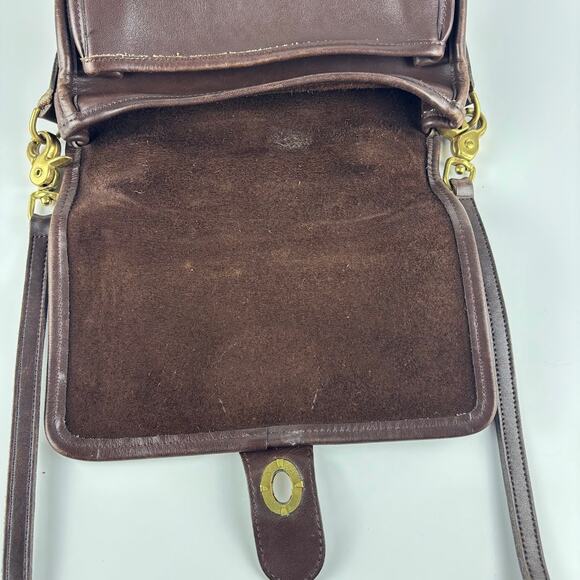 Coach 5130 Crossbody Station Bag Leather Top Handle Chocolate Brown - Picture 13 of 16